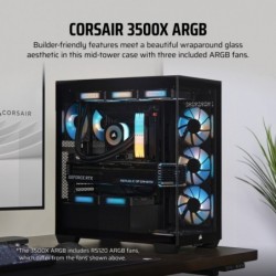 Obudowa 3500X TG Mid-Tower czarna Obudowa 3500X TG Mid-Tower czarna