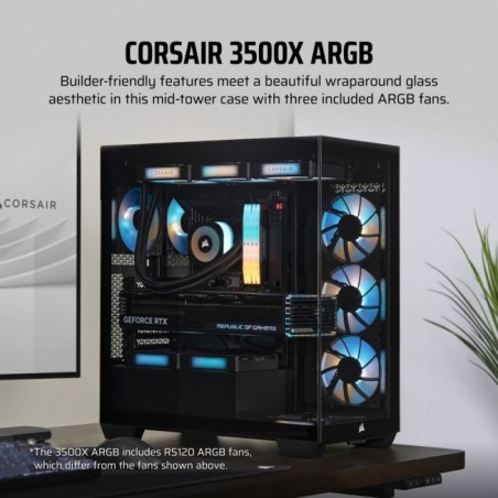Obudowa 3500X TG Mid-Tower czarna Obudowa 3500X TG Mid-Tower czarna