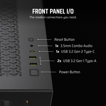 Obudowa 3500X TG Mid-Tower czarna Obudowa 3500X TG Mid-Tower czarna