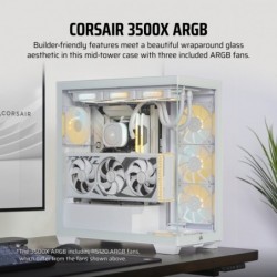 Obudowa 3500X ICUE LINK RGB TG Mid-Tower biała Obudowa 3500X ICUE LINK RGB TG Mid-Tower biała