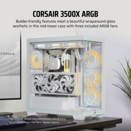 Obudowa 3500X ICUE LINK RGB TG Mid-Tower biała Obudowa 3500X ICUE LINK RGB TG Mid-Tower biała