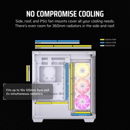 Obudowa 3500X ICUE LINK RGB TG Mid-Tower biała Obudowa 3500X ICUE LINK RGB TG Mid-Tower biała