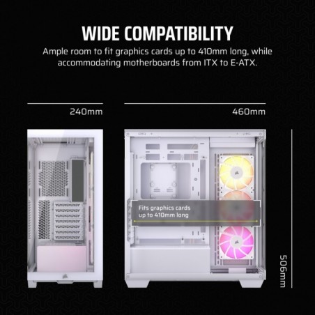 Obudowa 3500X ICUE LINK RGB TG Mid-Tower biała Obudowa 3500X ICUE LINK RGB TG Mid-Tower biała