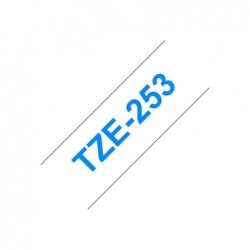 BROTHER TZE253 Taśma Brother 24mm BLUE ON WHITE BROTHER TZE253 Taśma Brother 24mm BLUE ON WHITE