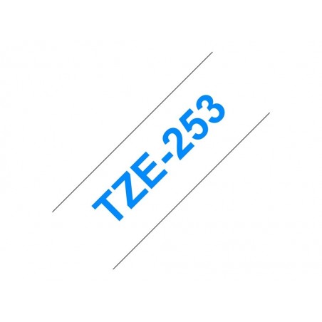 BROTHER TZE253 Taśma Brother 24mm BLUE ON WHITE BROTHER TZE253 Taśma Brother 24mm BLUE ON WHITE