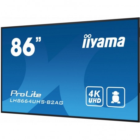 Monitor 86 cali LH8664UHS-B2AG,24/7,IPS,ANDROID.11,4K,3xHDMI,RJ45, 2xUSB,WiFi Monitor 86 cali LH8664UHS-B2AG,24/7,IPS,ANDROID.11,4K,3xHDMI,RJ45, 2xUSB,WiFi