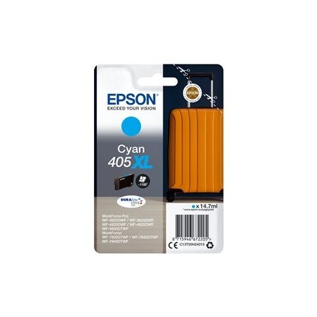 EPSON Singlepack Cyan 405XL DURABrite Ultra Ink EPSON Singlepack Cyan 405XL DURABrite Ultra Ink