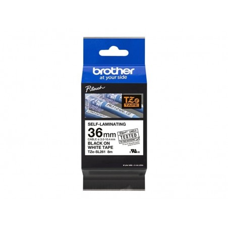 BROTHER TZeSL261 tape Black on White 36mm BROTHER TZeSL261 tape Black on White 36mm