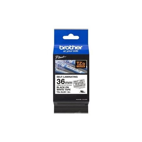 BROTHER TZeSL261 tape Black on White 36mm BROTHER TZeSL261 tape Black on White 36mm