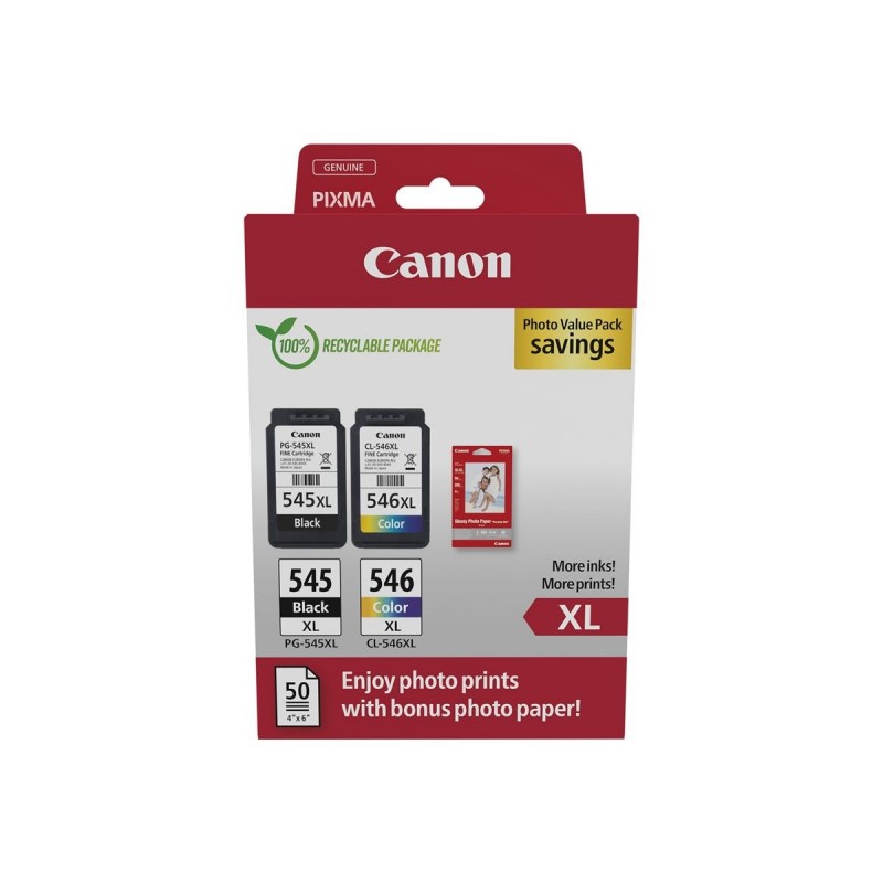 CANON PG-545XL/CL-546XLPHOTO Ink Cartridge VALUE BLSEC
