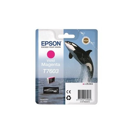 EPSON T7603 ink cartridge vivid magenta high capacity 25 9ml 1356 pages 1-pack EPSON T7603 ink cartridge vivid magenta high capacity 25 9ml 1356 pages 1-pack