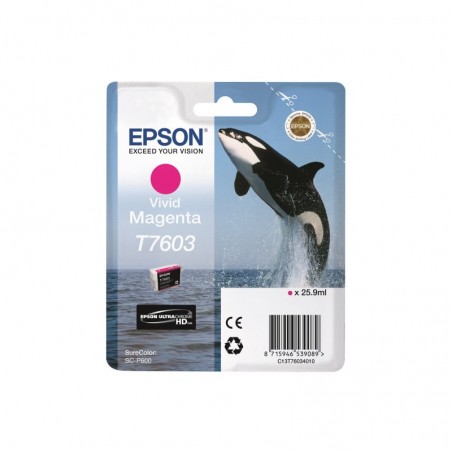 EPSON T7603 ink cartridge vivid magenta high capacity 25 9ml 1356 pages 1-pack EPSON T7603 ink cartridge vivid magenta high capacity 25 9ml 1356 pages 1-pack