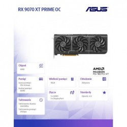 Karta graficzna RX 9070 XT PRIME OC 16 GB GDDR6 256bit DP/HDMI 