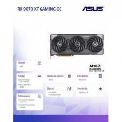 Karta graficzna RX 9070 XT GAMING OC 16GB GDDR6 256bit DP/HDMI 