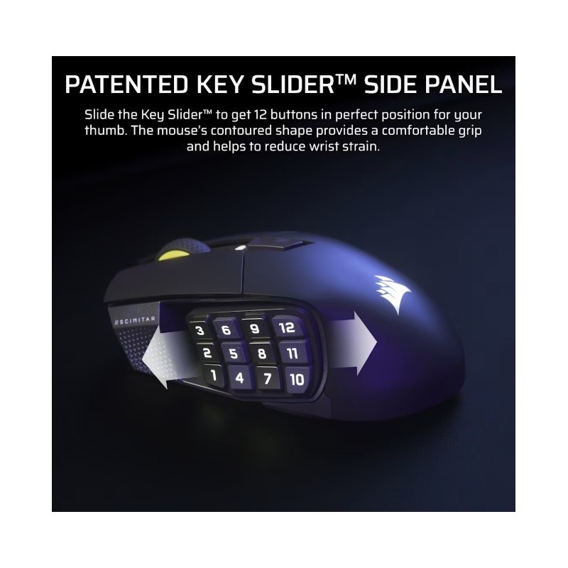 Mysz bezprzewodowa Scimitar Elite Wireless SE Gun Metal 33000 DPI  Mysz bezprzewodowa Scimitar Elite Wireless SE Gun Metal 33000 DPI