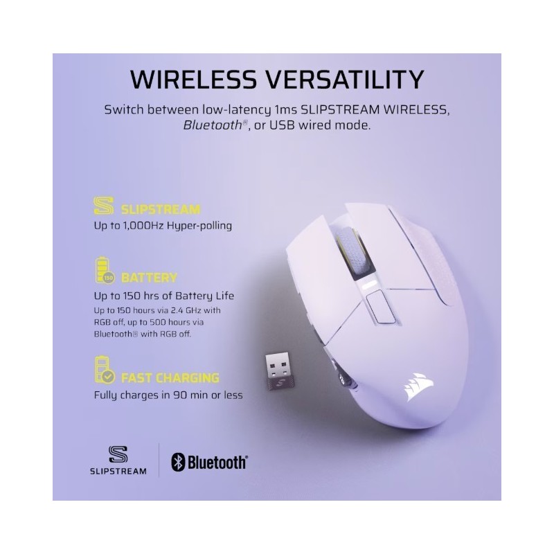 Mysz bezprzewodowa Scimitar Elite Wireless SE White 33000 DPI  Mysz bezprzewodowa Scimitar Elite Wireless SE White 33000 DPI