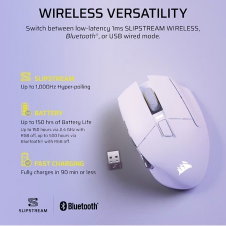 Mysz bezprzewodowa Scimitar Elite Wireless SE White 33000 DPI  Mysz bezprzewodowa Scimitar Elite Wireless SE White 33000 DPI