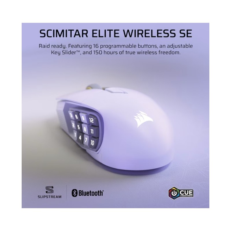 Mysz bezprzewodowa Scimitar Elite Wireless SE White 33000 DPI  Mysz bezprzewodowa Scimitar Elite Wireless SE White 33000 DPI