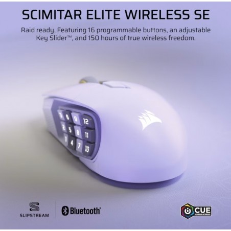 Mysz bezprzewodowa Scimitar Elite Wireless SE White 33000 DPI  Mysz bezprzewodowa Scimitar Elite Wireless SE White 33000 DPI