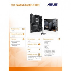 Płyta główna TUF GAMING B650E-E WIFI AM5 4DDR5 HDMI/DP ATX 