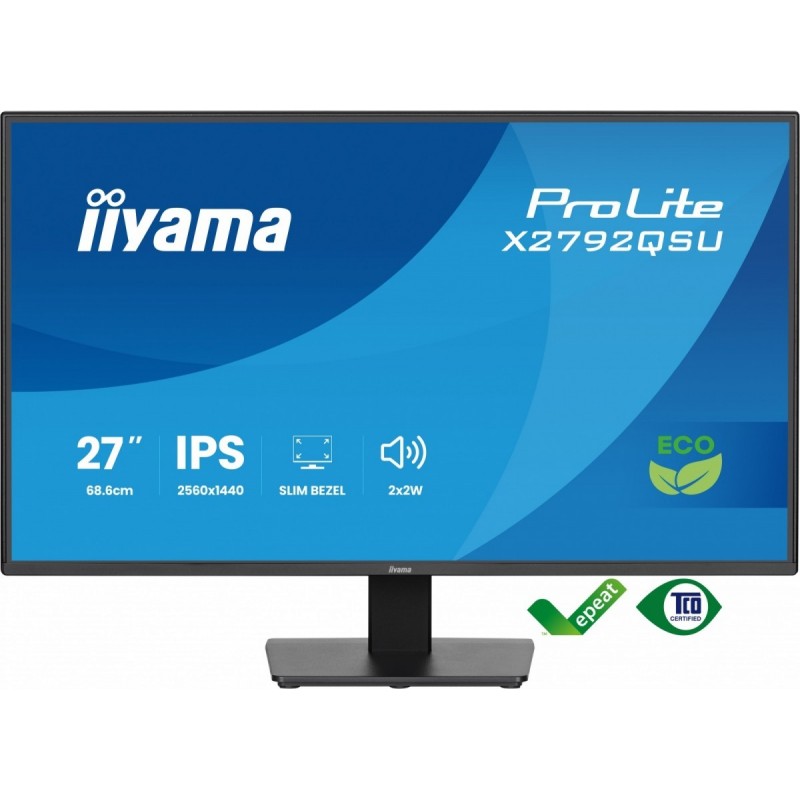 Monitor 27 cali X2792QSU-B1 IPS,QHD,120Hz,HDMI,DP, 350cd,1500:1,      cienkie ramki, 2xUSB 3.2, ErP B  Monitor 27 cali X2792QSU-B1 IPS,QHD,120Hz,HDMI,DP, 350cd,1500:1,      cienkie ramki, 2xUSB 3.2, ErP B