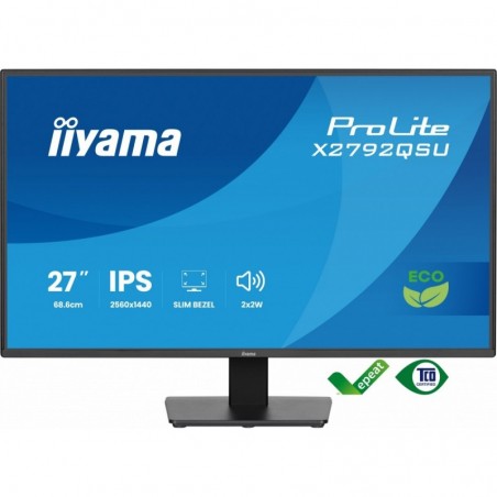 Monitor 27 cali X2792QSU-B1 IPS,QHD,120Hz,HDMI,DP, 350cd,1500:1,      cienkie ramki, 2xUSB 3.2, ErP B  Monitor 27 cali X2792QSU-B1 IPS,QHD,120Hz,HDMI,DP, 350cd,1500:1,      cienkie ramki, 2xUSB 3.2, ErP B