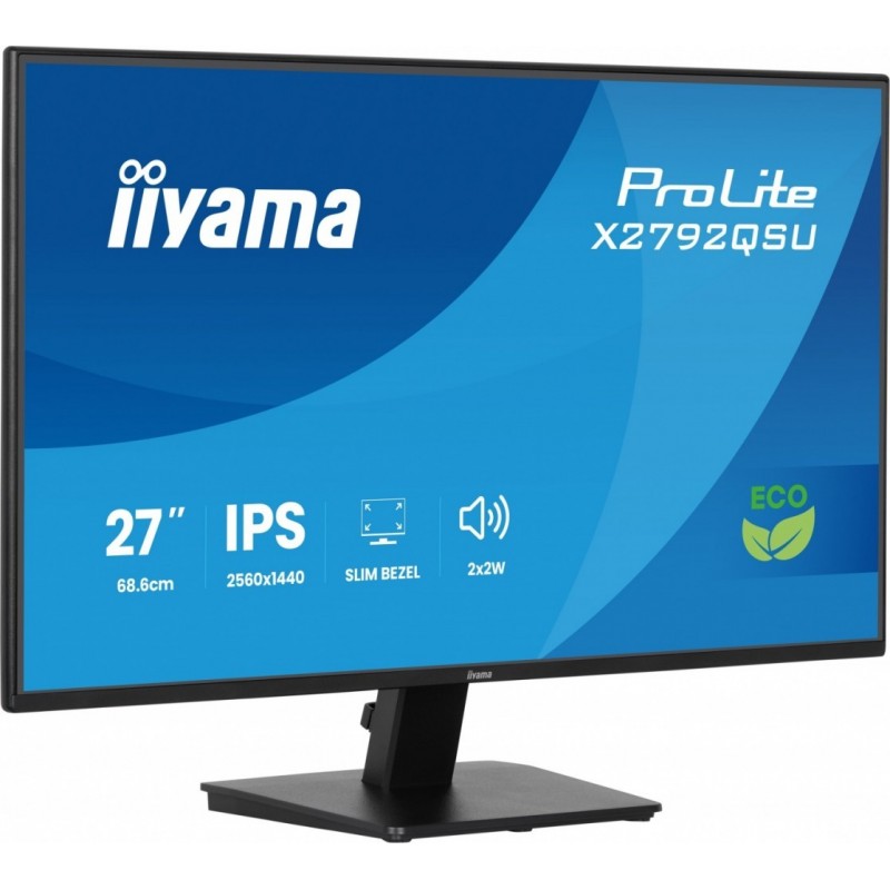 Monitor 27 cali X2792QSU-B1 IPS,QHD,120Hz,HDMI,DP, 350cd,1500:1,      cienkie ramki, 2xUSB 3.2, ErP B  Monitor 27 cali X2792QSU-B1 IPS,QHD,120Hz,HDMI,DP, 350cd,1500:1,      cienkie ramki, 2xUSB 3.2, ErP B