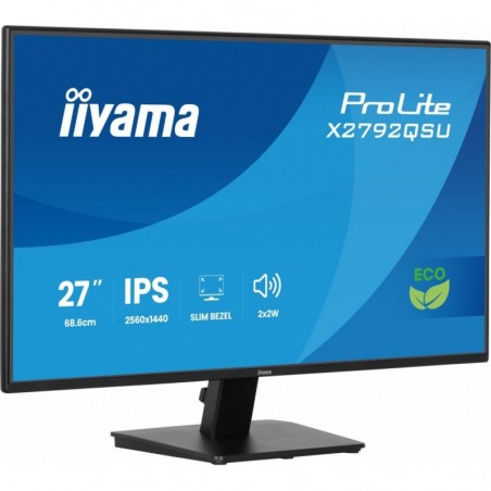 Monitor 27 cali X2792QSU-B1 IPS,QHD,120Hz,HDMI,DP, 350cd,1500:1,      cienkie ramki, 2xUSB 3.2, ErP B  Monitor 27 cali X2792QSU-B1 IPS,QHD,120Hz,HDMI,DP, 350cd,1500:1,      cienkie ramki, 2xUSB 3.2, ErP B