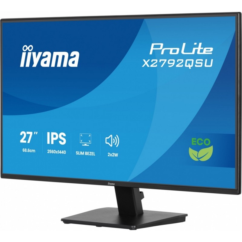 Monitor 27 cali X2792QSU-B1 IPS,QHD,120Hz,HDMI,DP, 350cd,1500:1,      cienkie ramki, 2xUSB 3.2, ErP B  Monitor 27 cali X2792QSU-B1 IPS,QHD,120Hz,HDMI,DP, 350cd,1500:1,      cienkie ramki, 2xUSB 3.2, ErP B