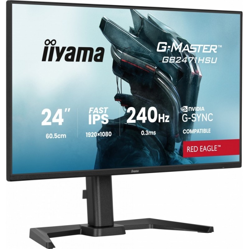 Monitor 23,8 cala GB2471HSU-B1 IPS,FHD,240Hz,2xHDMI,DP,1xUSB 3.2,     1xUSB C, Adaptive G-SYNC - 1920 x 1080 @48-240Hz  DisplayP Monitor 23,8 cala GB2471HSU-B1 IPS,FHD,240Hz,2xHDMI,DP,1xUSB 3.2,     1xUSB C, Adaptive G-SYNC - 1920 x 1080 @48-240Hz  DisplayP