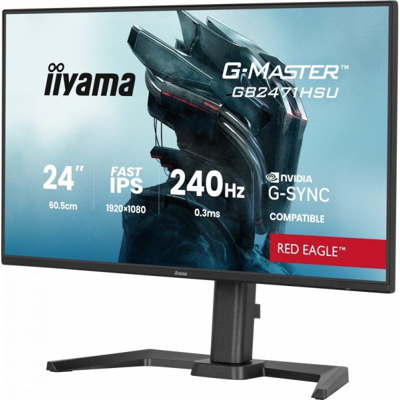 Monitor 23,8 cala GB2471HSU-B1 IPS,FHD,240Hz,2xHDMI,DP,1xUSB 3.2,     1xUSB C, Adaptive G-SYNC - 1920 x 1080 @48-240Hz  DisplayP Monitor 23,8 cala GB2471HSU-B1 IPS,FHD,240Hz,2xHDMI,DP,1xUSB 3.2,     1xUSB C, Adaptive G-SYNC - 1920 x 1080 @48-240Hz  DisplayP