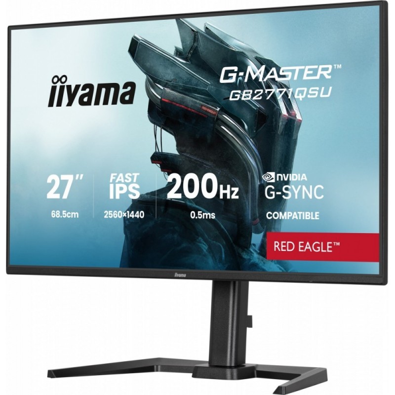 Monitor 27 cali GB2771QSU-B1 QHD,Fast IPS,200Hz,HAS (150) PIVOT,2xUSB 3.2,2xUSB C,0,5ms,2xHDMI,DP,350cd,Adaptive G-SYNC 1920x108 Monitor 27 cali GB2771QSU-B1 QHD,Fast IPS,200Hz,HAS (150) PIVOT,2xUSB 3.2,2xUSB C,0,5ms,2xHDMI,DP,350cd,Adaptive G-SYNC 1920x108