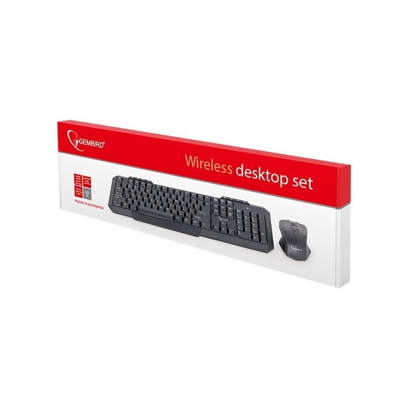 GEMBIRD KBS-WM-02 Klawiatura bezprzewodowa multimedialna z myszą nano odbiornik