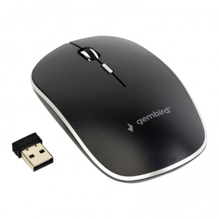 GEMBIRD MUSW-4B-01 Bezprzewodowa mysz optyczna MUSW-4B-01 1600 DPI nano USB, czarna GEMBIRD MUSW-4B-01 Bezprzewodowa mysz optyczna MUSW-4B-01 1600 DPI nano USB, czarna