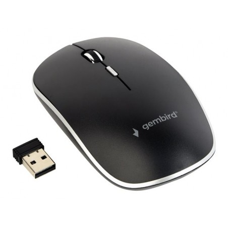GEMBIRD MUSW-4B-01 Bezprzewodowa mysz optyczna MUSW-4B-01 1600 DPI nano USB, czarna GEMBIRD MUSW-4B-01 Bezprzewodowa mysz optyczna MUSW-4B-01 1600 DPI nano USB, czarna