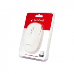 GEMBIRD MUSW-4B-01-W Bezprzewodowa mysz optyczna MUSW-4B-01-W 1600 DPI nano USB biała