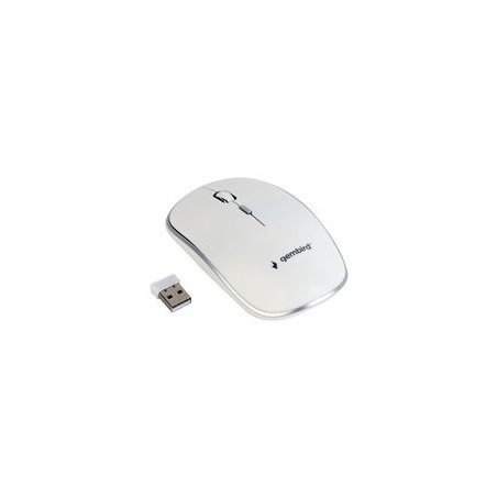 GEMBIRD MUSW-4B-01-W Bezprzewodowa mysz optyczna MUSW-4B-01-W 1600 DPI nano USB biała GEMBIRD MUSW-4B-01-W Bezprzewodowa mysz optyczna MUSW-4B-01-W 1600 DPI nano USB biała