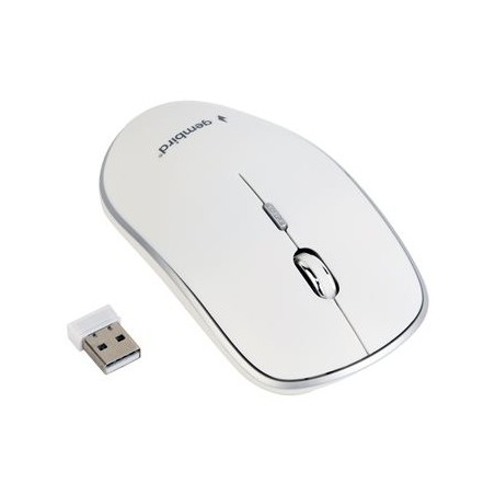 GEMBIRD MUSW-4B-01-W Bezprzewodowa mysz optyczna MUSW-4B-01-W 1600 DPI nano USB biała GEMBIRD MUSW-4B-01-W Bezprzewodowa mysz optyczna MUSW-4B-01-W 1600 DPI nano USB biała