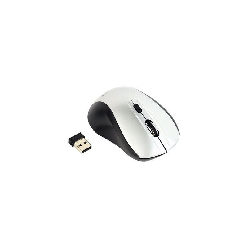 GEMBIRD MUSW-4B-02-BS Bezprzewodowa mysz optyczna MUSW-4B-02-BS 1600 DPI nano USB czarno-srebr