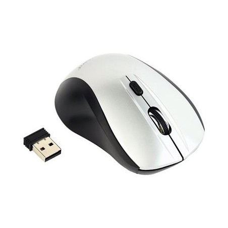 GEMBIRD MUSW-4B-02-BS Bezprzewodowa mysz optyczna MUSW-4B-02-BS 1600 DPI nano USB czarno-srebr GEMBIRD MUSW-4B-02-BS Bezprzewodowa mysz optyczna MUSW-4B-02-BS 1600 DPI nano USB czarno-srebr