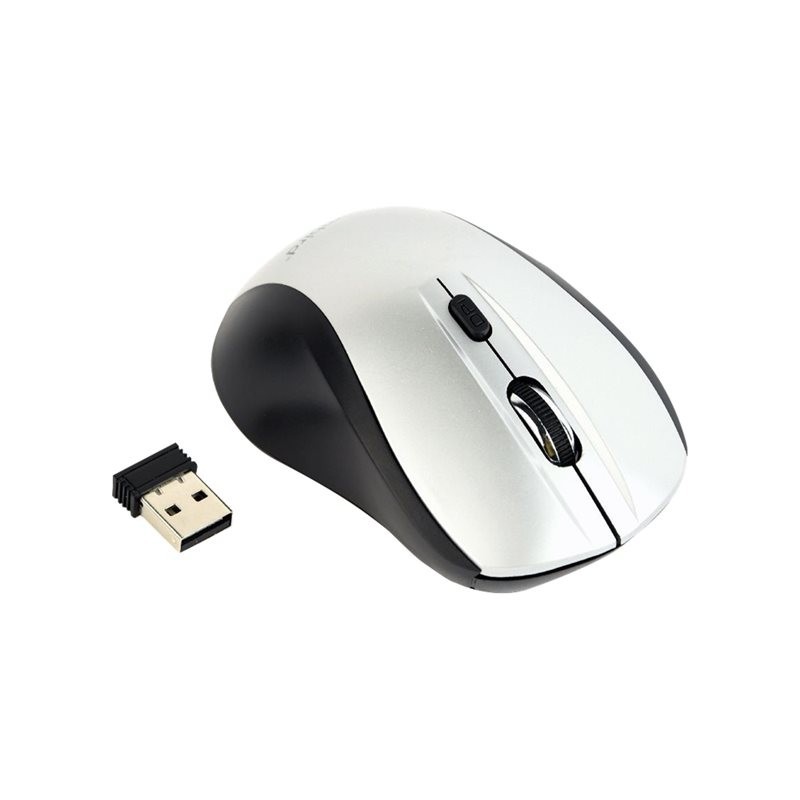 GEMBIRD MUSW-4B-02-BS Bezprzewodowa mysz optyczna MUSW-4B-02-BS 1600 DPI nano USB czarno-srebr