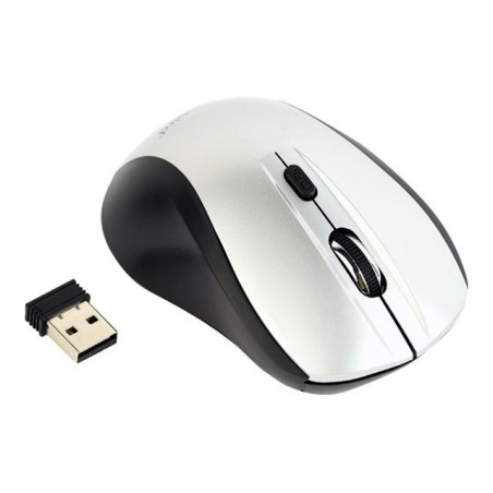 GEMBIRD MUSW-4B-02-BS Bezprzewodowa mysz optyczna MUSW-4B-02-BS 1600 DPI nano USB czarno-srebr GEMBIRD MUSW-4B-02-BS Bezprzewodowa mysz optyczna MUSW-4B-02-BS 1600 DPI nano USB czarno-srebr