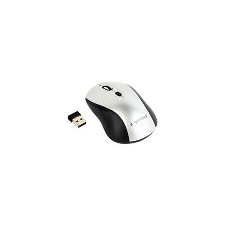 GEMBIRD MUSW-4B-02-BS Bezprzewodowa mysz optyczna MUSW-4B-02-BS 1600 DPI nano USB czarno-srebr GEMBIRD MUSW-4B-02-BS Bezprzewodowa mysz optyczna MUSW-4B-02-BS 1600 DPI nano USB czarno-srebr