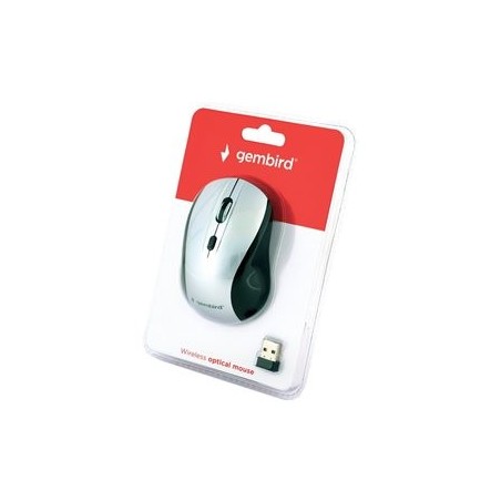 GEMBIRD MUSW-4B-02-BS Bezprzewodowa mysz optyczna MUSW-4B-02-BS 1600 DPI nano USB czarno-srebr GEMBIRD MUSW-4B-02-BS Bezprzewodowa mysz optyczna MUSW-4B-02-BS 1600 DPI nano USB czarno-srebr