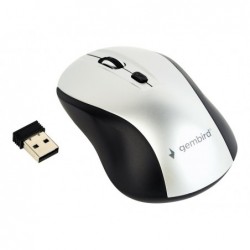 GEMBIRD MUSW-4B-02-BS Bezprzewodowa mysz optyczna MUSW-4B-02-BS 1600 DPI nano USB czarno-srebr GEMBIRD MUSW-4B-02-BS Bezprzewodowa mysz optyczna MUSW-4B-02-BS 1600 DPI nano USB czarno-srebr