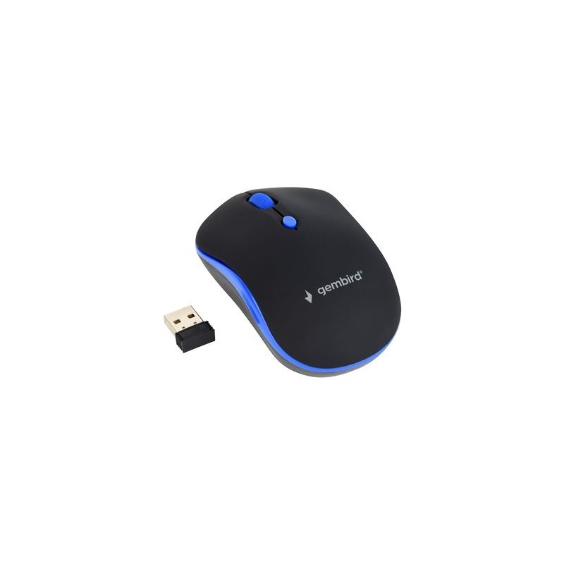 GEMBIRD MUSW-4B-03-B Bezprzewodowa mysz optyczna MUSW-4B-03-B 1600 DPI nano USB czarno-niebie GEMBIRD MUSW-4B-03-B Bezprzewodowa mysz optyczna MUSW-4B-03-B 1600 DPI nano USB czarno-niebie