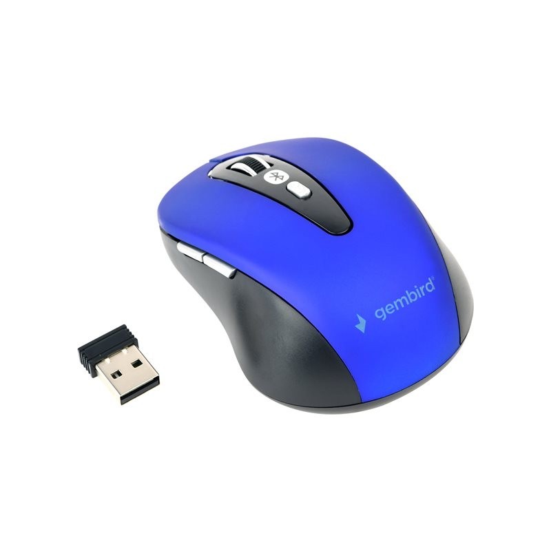 GEMBIRD MUSW-4B-03-B Bezprzewodowa mysz optyczna MUSW-4B-03-B 1600 DPI nano USB czarno-niebie GEMBIRD MUSW-4B-03-B Bezprzewodowa mysz optyczna MUSW-4B-03-B 1600 DPI nano USB czarno-niebie