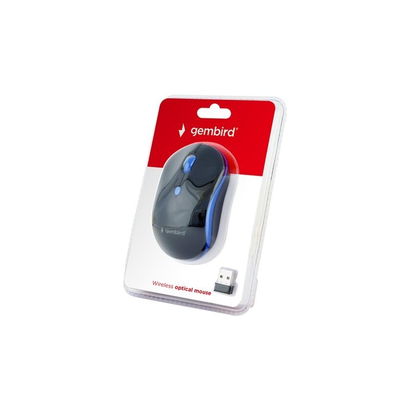 GEMBIRD MUSW-4B-03-B Bezprzewodowa mysz optyczna MUSW-4B-03-B 1600 DPI nano USB czarno-niebie GEMBIRD MUSW-4B-03-B Bezprzewodowa mysz optyczna MUSW-4B-03-B 1600 DPI nano USB czarno-niebie