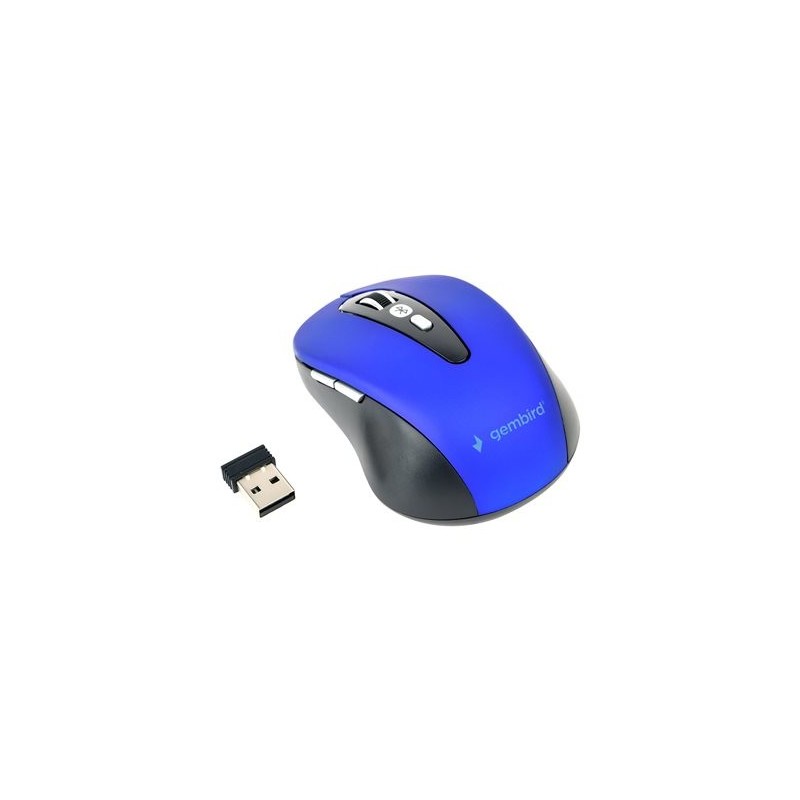 GEMBIRD MUSW-4B-03-B Bezprzewodowa mysz optyczna MUSW-4B-03-B 1600 DPI nano USB czarno-niebie GEMBIRD MUSW-4B-03-B Bezprzewodowa mysz optyczna MUSW-4B-03-B 1600 DPI nano USB czarno-niebie