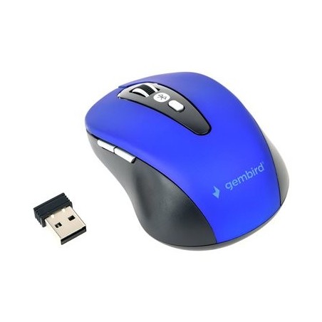 GEMBIRD MUSW-4B-03-B Bezprzewodowa mysz optyczna MUSW-4B-03-B 1600 DPI nano USB czarno-niebie GEMBIRD MUSW-4B-03-B Bezprzewodowa mysz optyczna MUSW-4B-03-B 1600 DPI nano USB czarno-niebie
